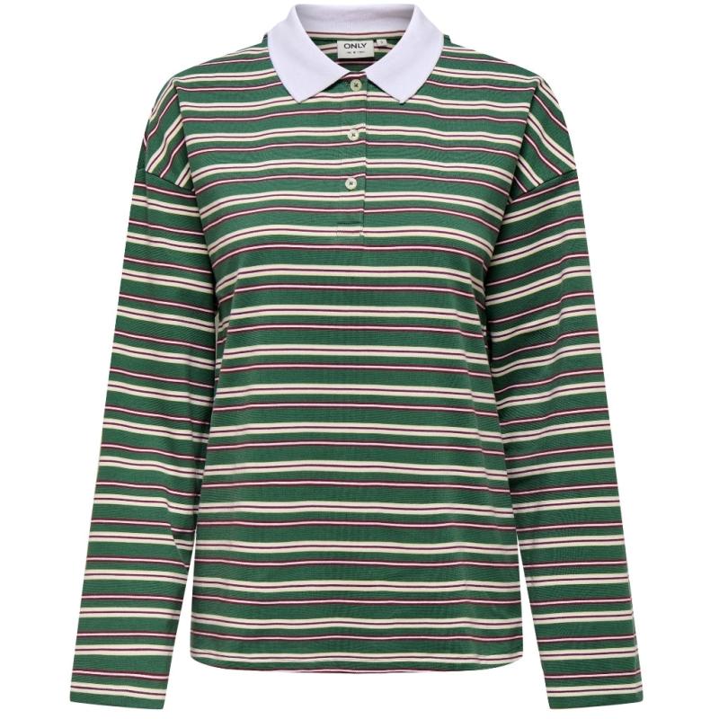 Dame Polo Onllara   Pineneedle Lilo (cabernet+double Cream+white) fra Only