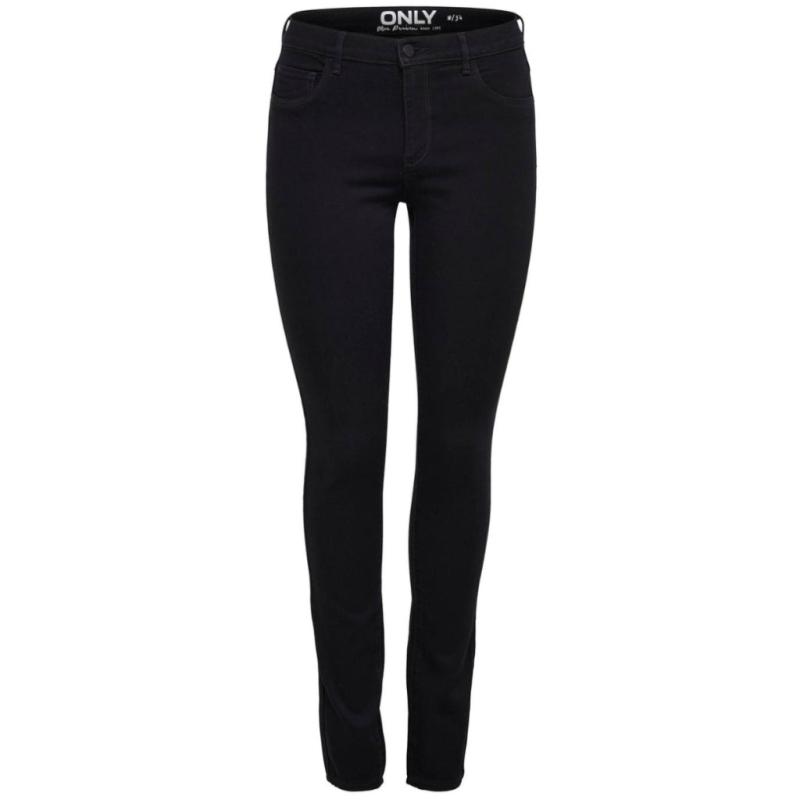Dame Skinny Jeans Onlrain   Black Denim fra Only