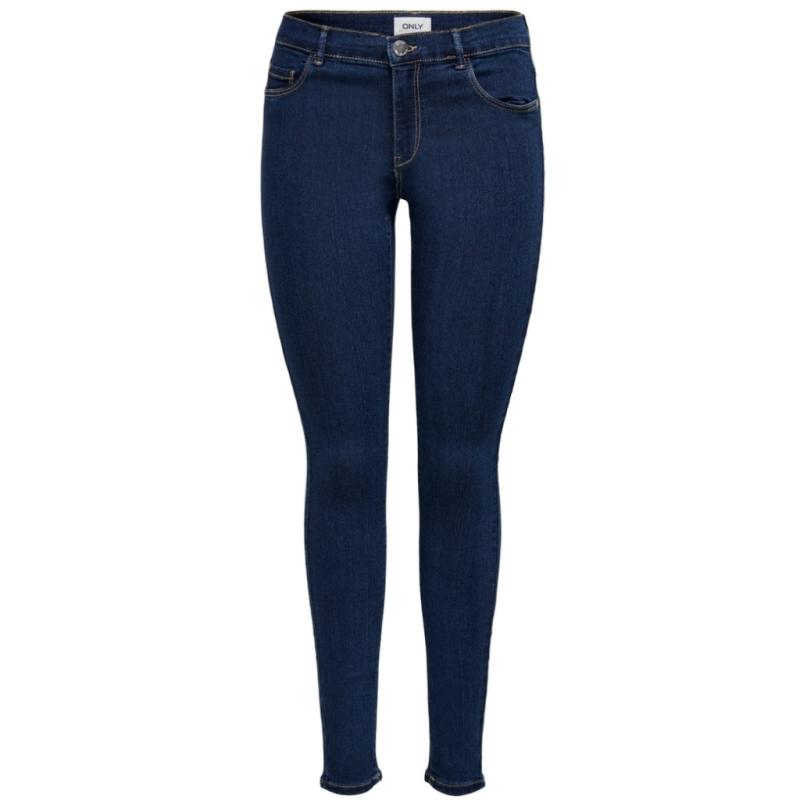 Dame Skinny Jeans Onlrain   Dark Blue Denim fra Only