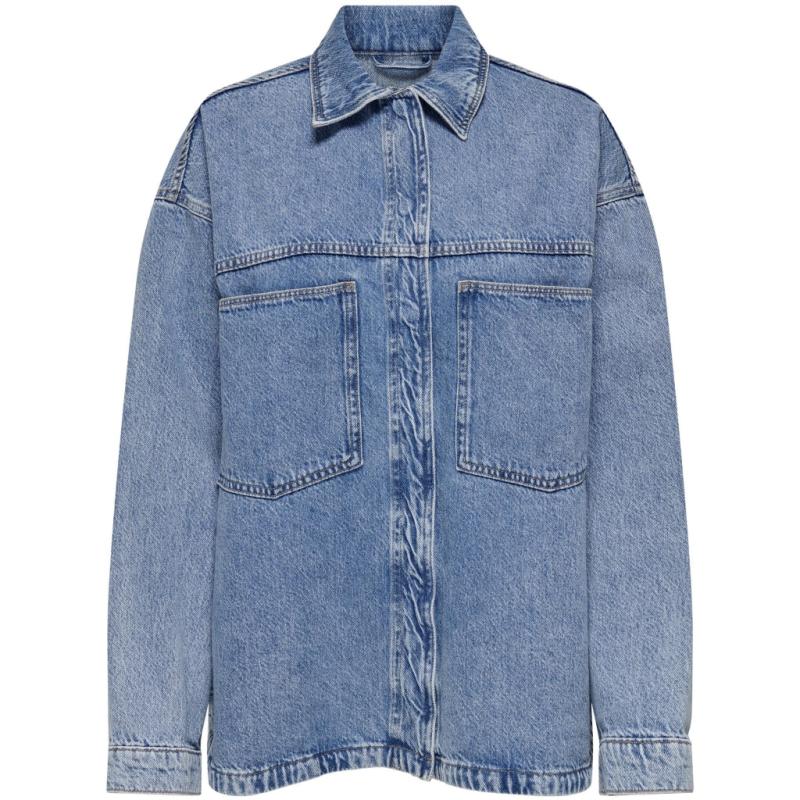 Dame Skjorte Onlemmie   Light Blue Denim fra Only