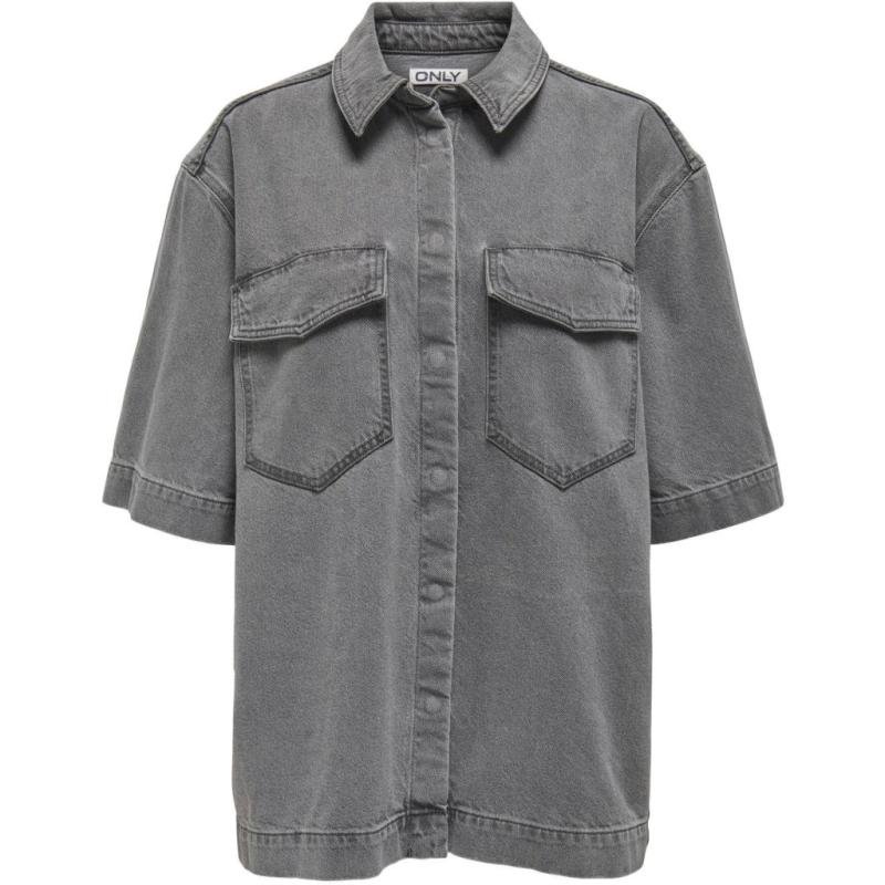 Dame Skjorte Onlsophie   Medium Grey Denim fra Only