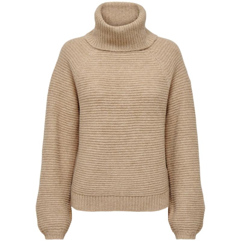 Dame Strik Onlallie   Irish Cream Melange fra Only