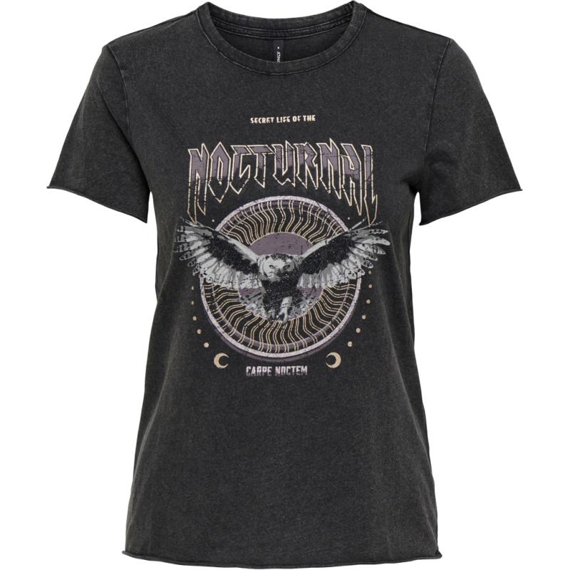 Dame T Shirt Onllucy Black Nocturnal fra Only