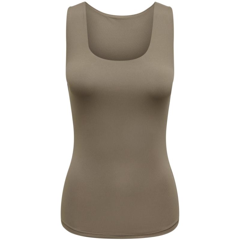 Dame Top Onlea   Walnut fra Only