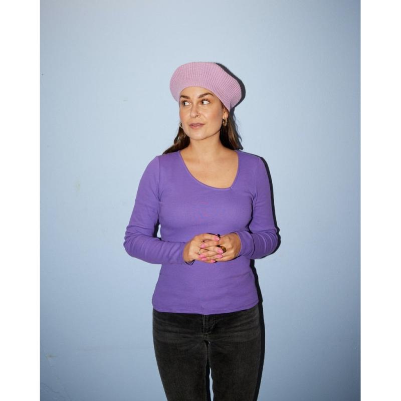 X Ditte Estrup Pcsulle Ls Top   Deep Lavender fra Pieces