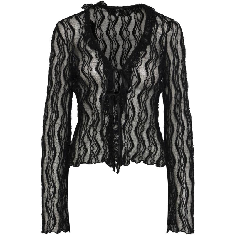 Dame Bluse Pcally   Black fra Pieces