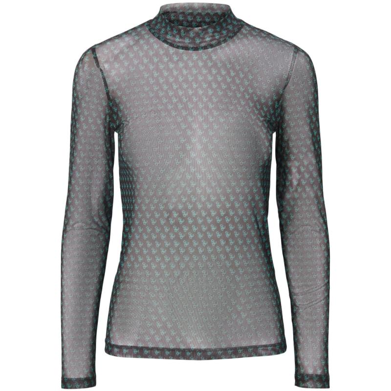 Dame Bluse Pcsimmo Black Simply Green fra Pieces