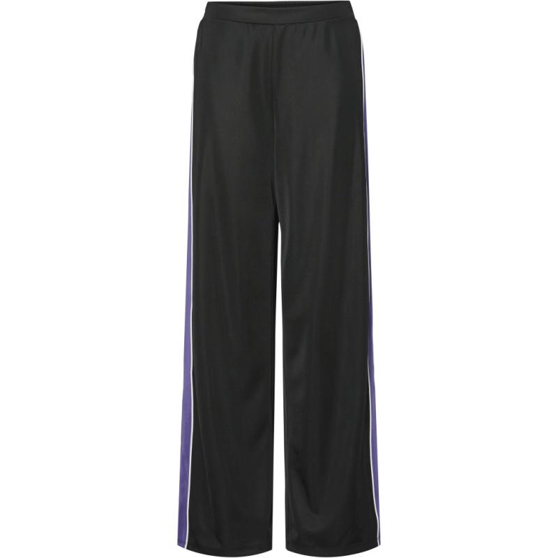Dame Bukser Pcfelicia Black Ultraviolet White Stripe fra Pieces