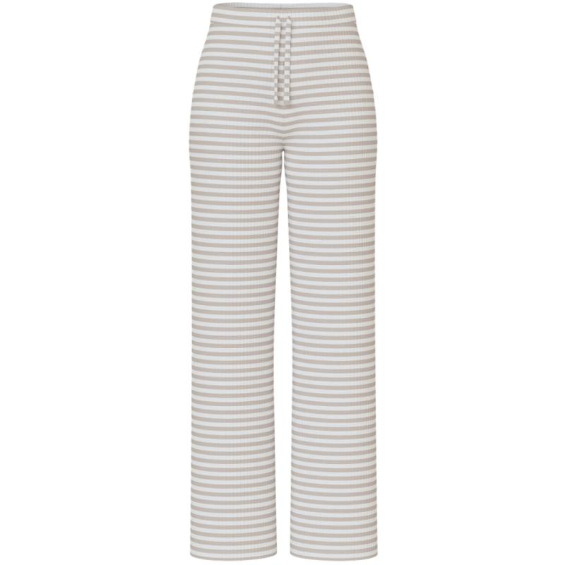 Dame Bukser Pclaya   Bright White Silver Gray fra Pieces