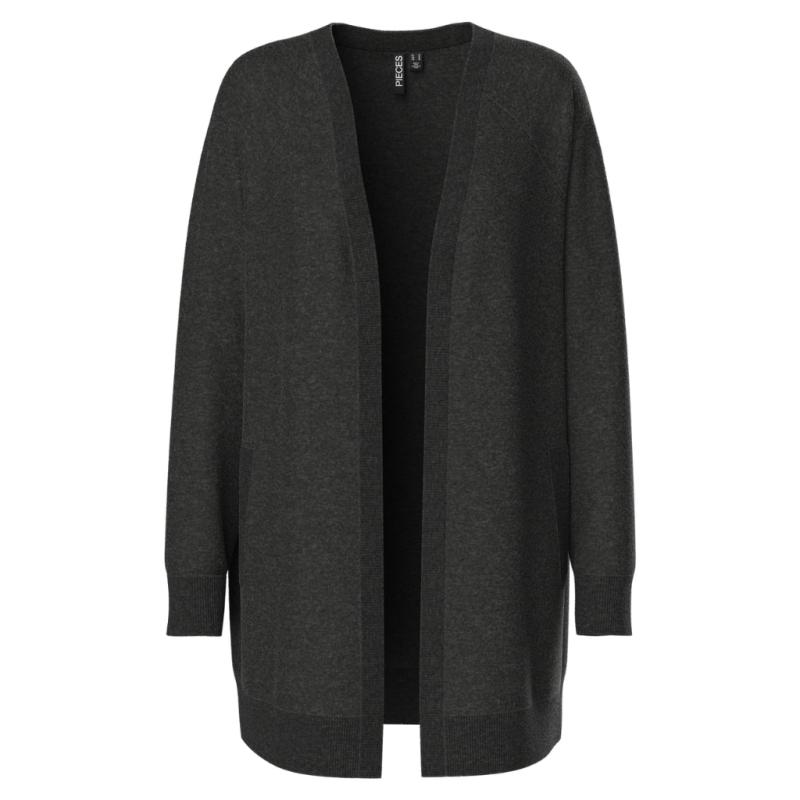 Dame Cardigan Pcnatalie   Dark Grey Melange fra Pieces