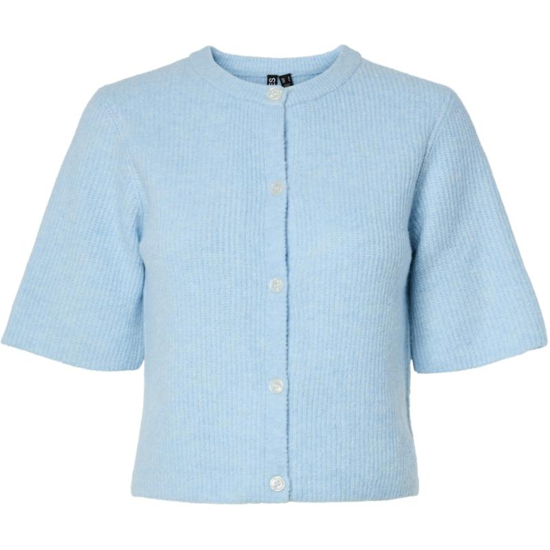 Dame Cardigan Pcsilly   Cashmere Blue Melange fra Pieces