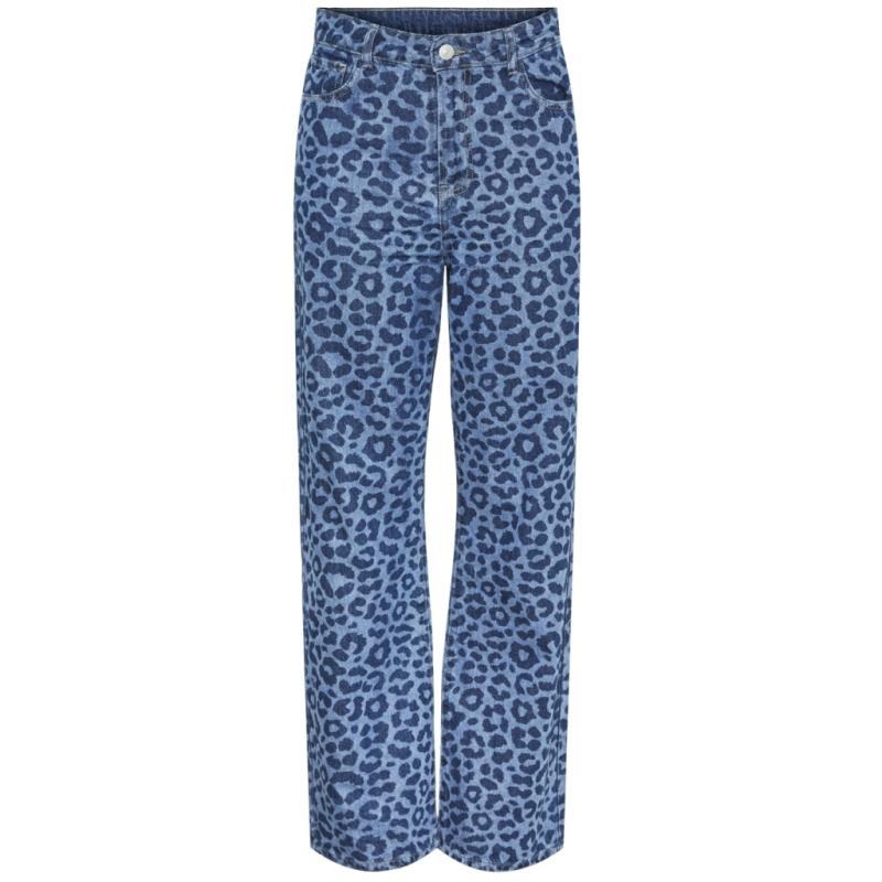 Dame Jeans Pcnova Dark Blue Denim Leo fra Pieces
