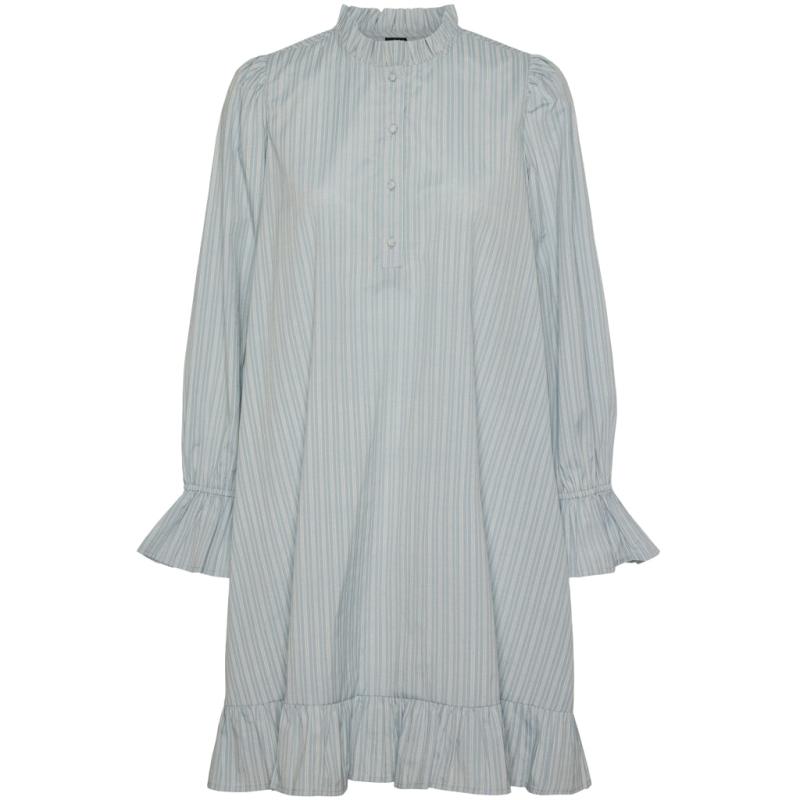 Dame Kjole Pcassra Blue Bell Bright White fra Pieces