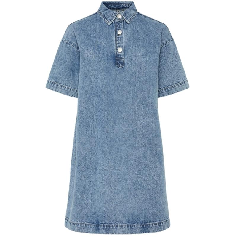 Dame Kjole Pckenya   Medium Blue Denim fra Pieces