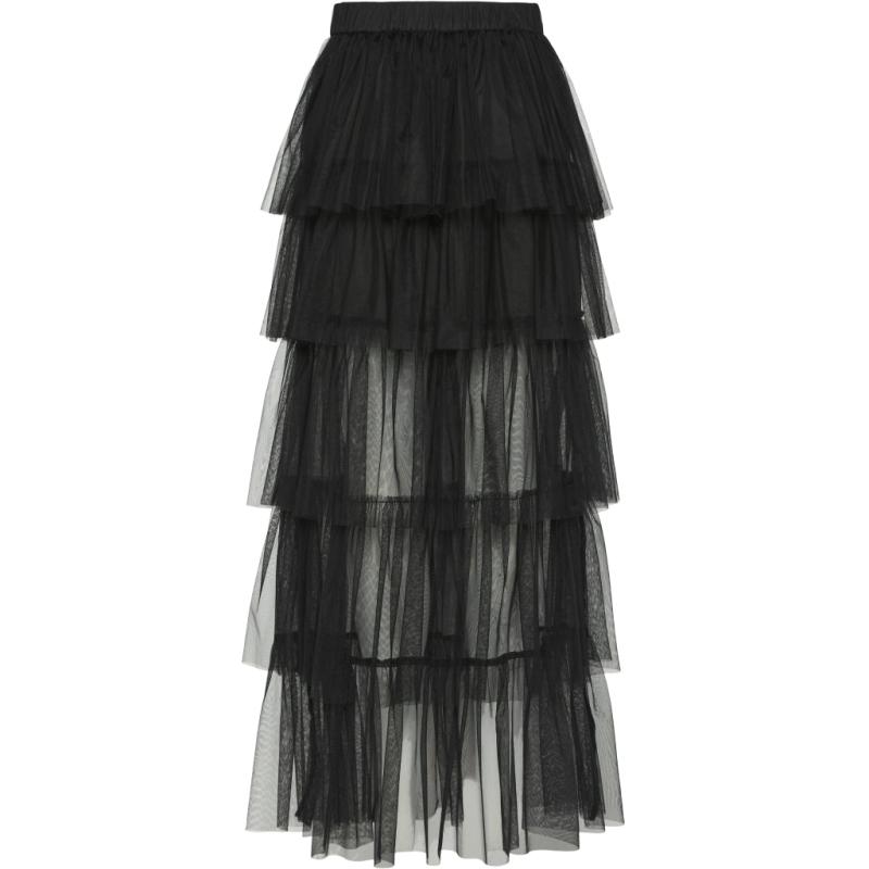 Dame Nederdel Pcshelby   Black fra Pieces
