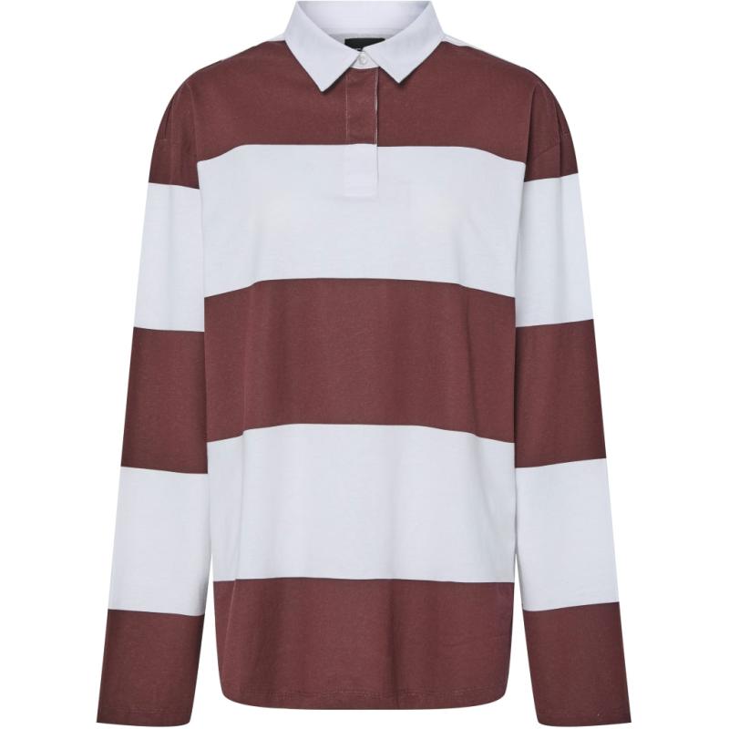 Dame Polo Pcfrida   Tawny Port White fra Pieces