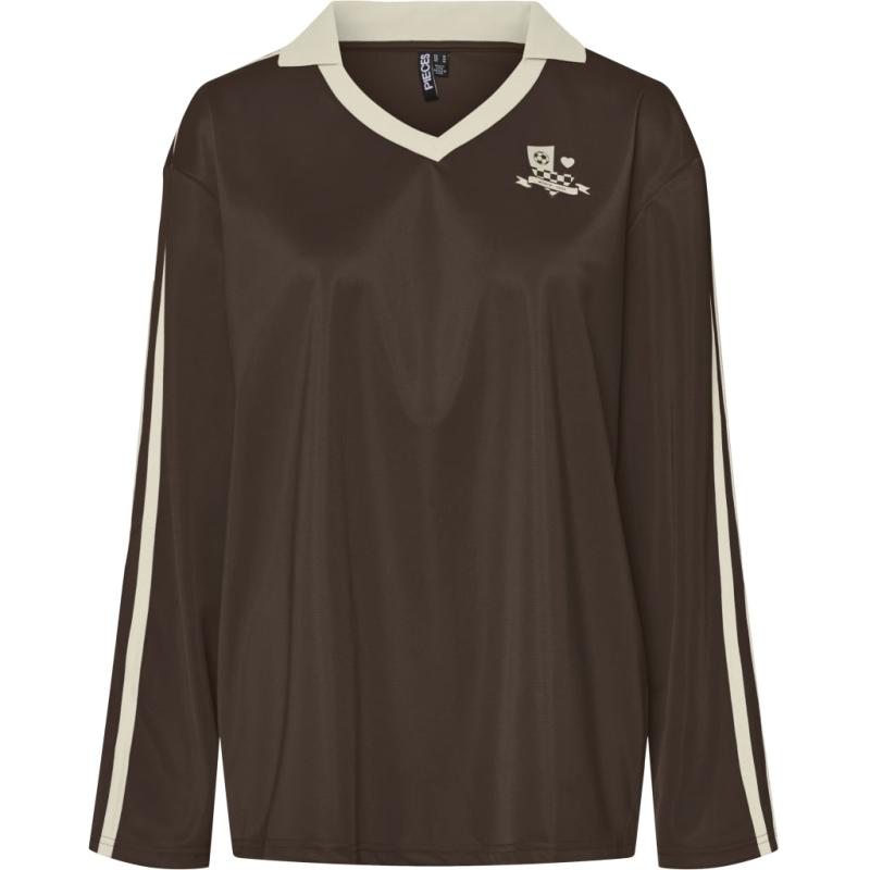 Dame Polo Pcgrace   Chicory Coffee Birch fra Pieces