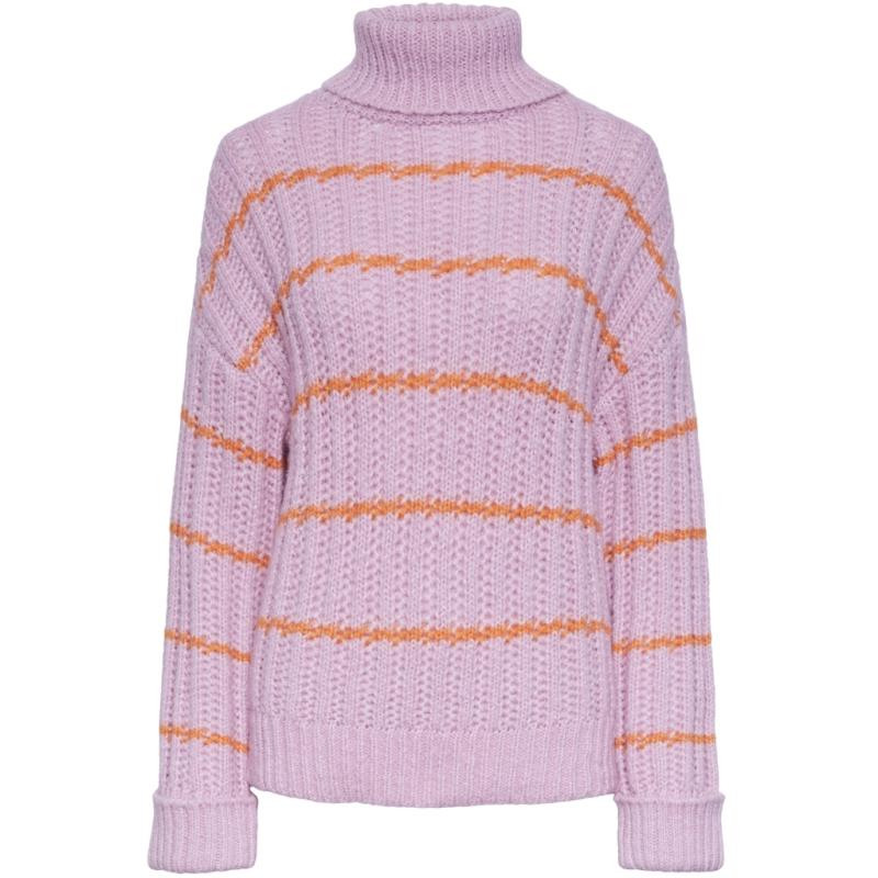 Dame Strik Pcalexandra   Pastel Lavender Persimmon Orange fra Pieces