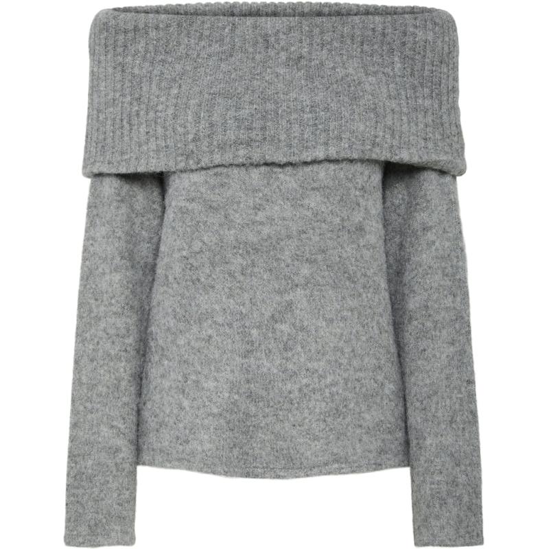 Dame Strik Pcpam   Dark Grey Melange fra Pieces