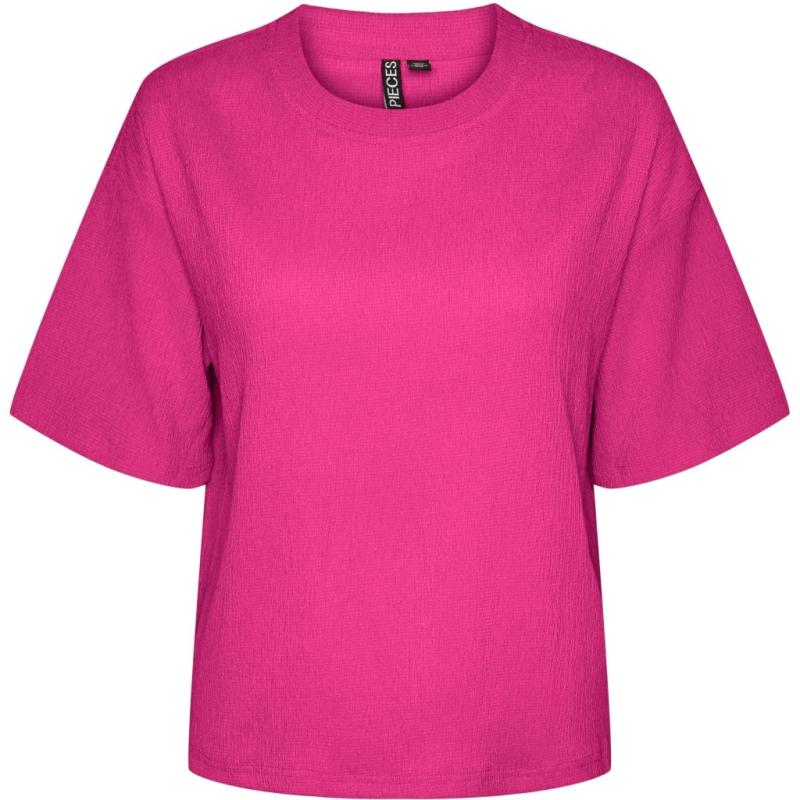 Dame T Shirt Pcluna Beetroot Purple fra Pieces