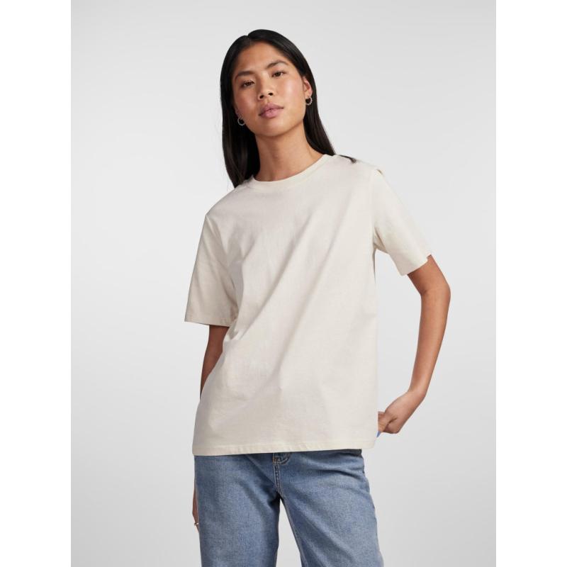 Dame T Shirt Pcria Birch fra Pieces