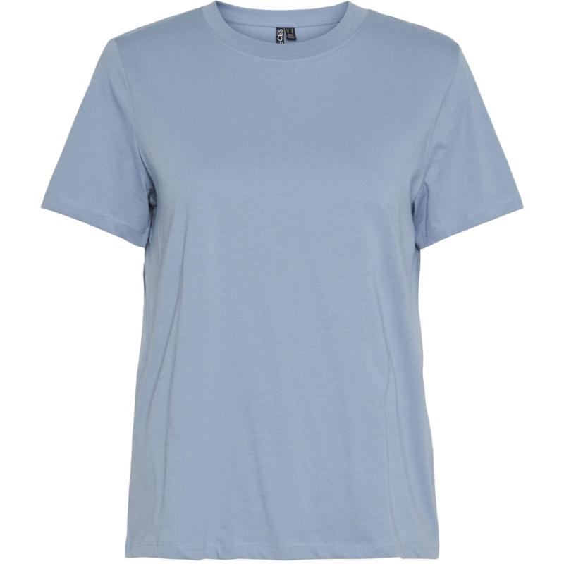 Dame T Shirt Pcria Faded Denim fra Pieces