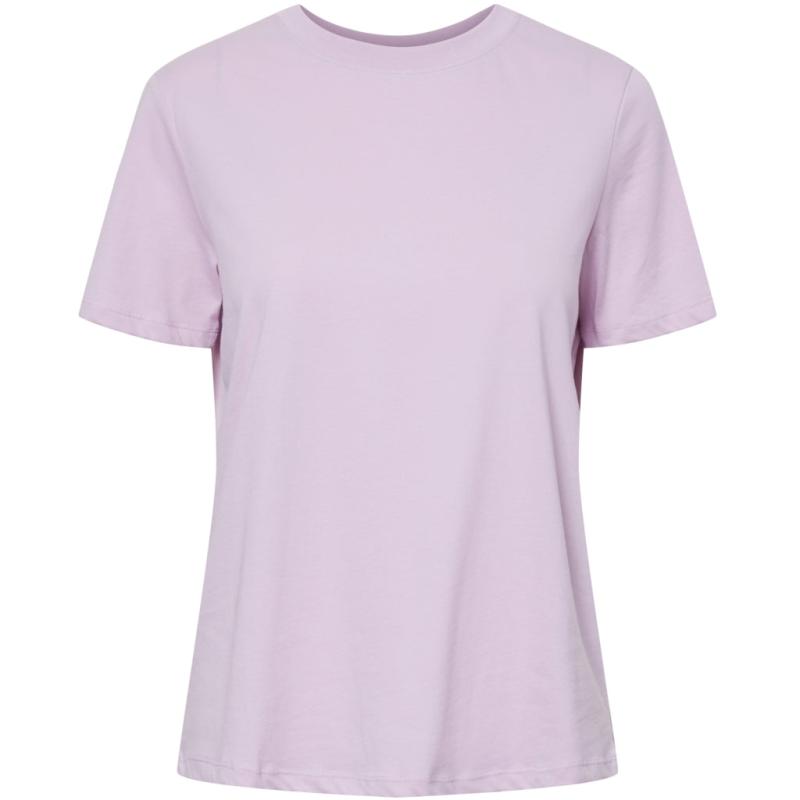 Dame T Shirt Pcria   Pink Lavender fra Pieces