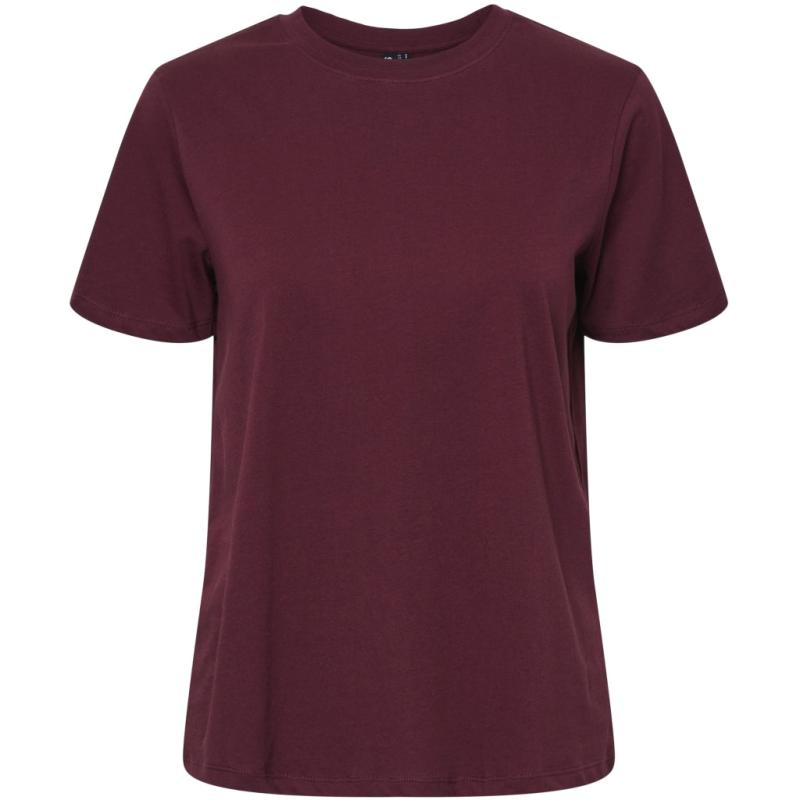 Dame T Shirt Pcria Tawny Port fra Pieces