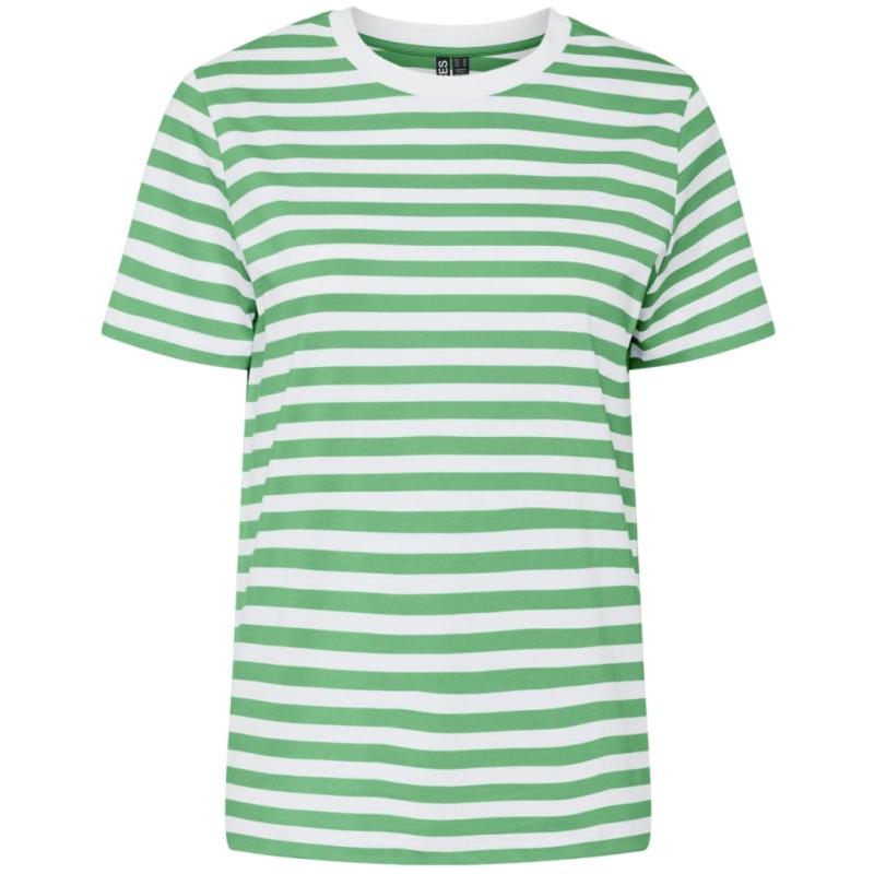 Dame Tee Pcria Absinthe Green Bright White fra Pieces