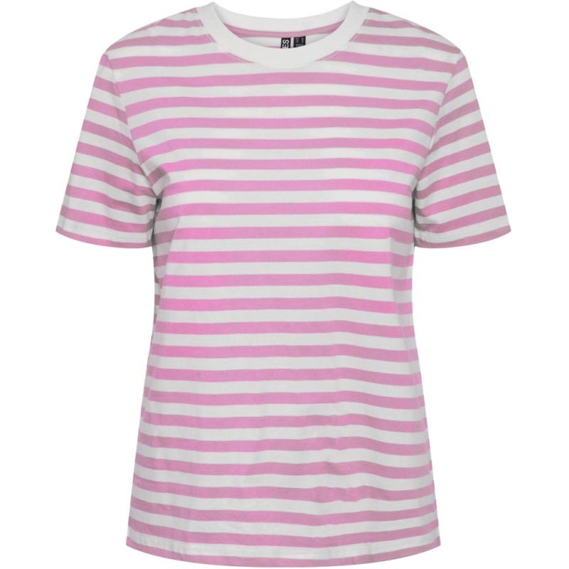 Dame Tee Pcria Pastel Lavender Bright White fra Pieces