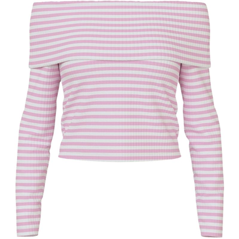 Dame Top Pclaya   Bright White Pirouette fra Pieces