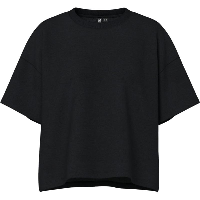 Dame T Shirt Pcchilli Summer   Black fra Pieces