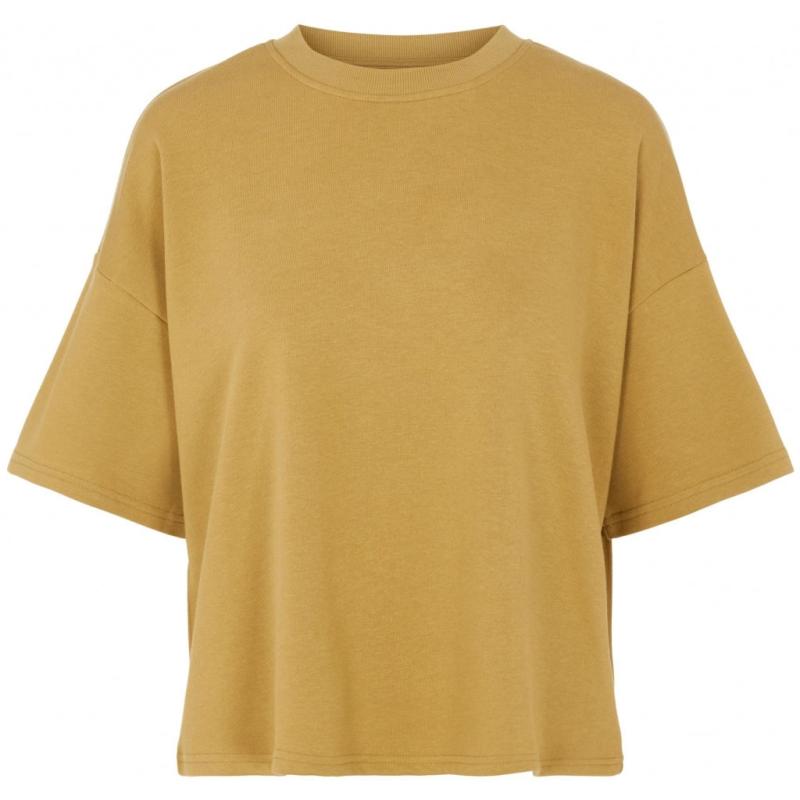 Dame T Shirt Pcchilli Summer   Khaki fra Pieces