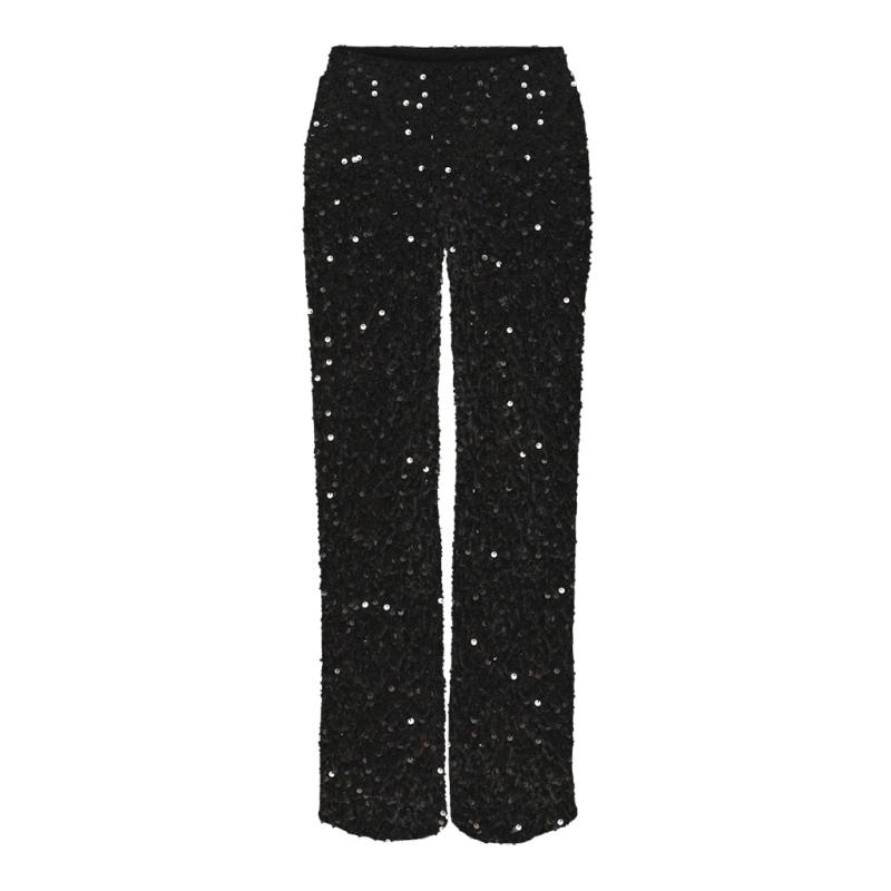 Dame Bukser Pckam   Black Black Sequins fra Pieces