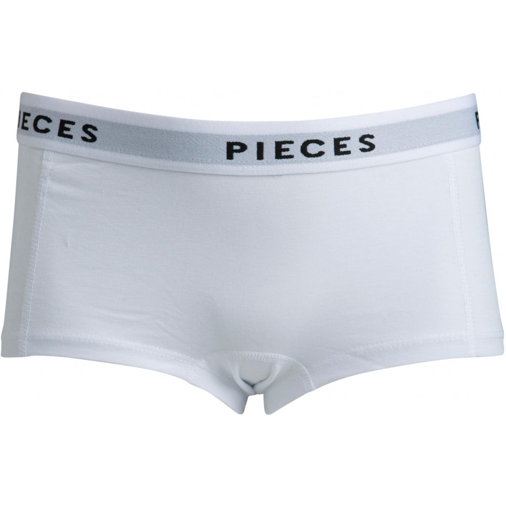 Dame Hipsters Pclogo Lady   Bright White fra Pieces