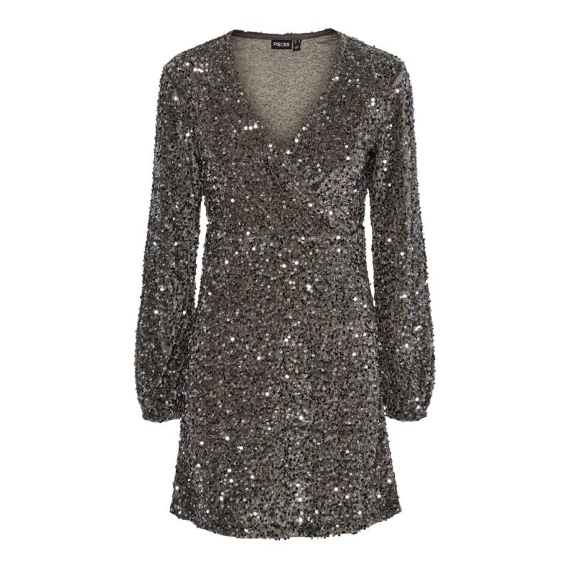 Dame Kjole Pckam   Morel Silver Sequins fra Pieces