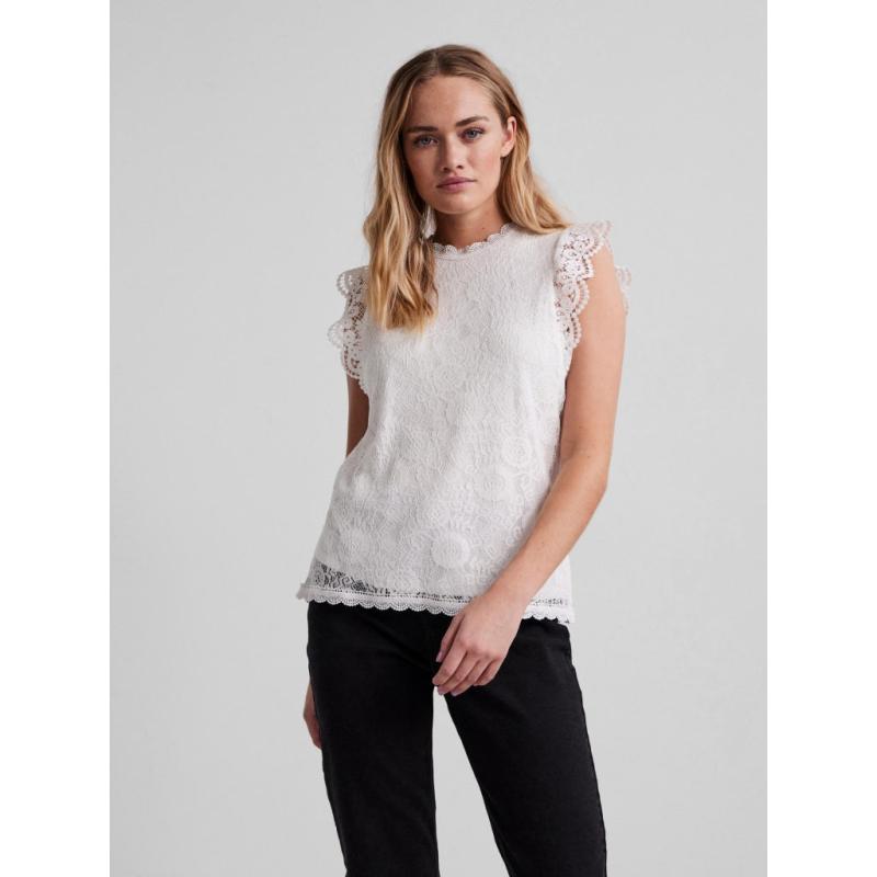 Dame Top Pcolline Cloud Dancer fra Pieces