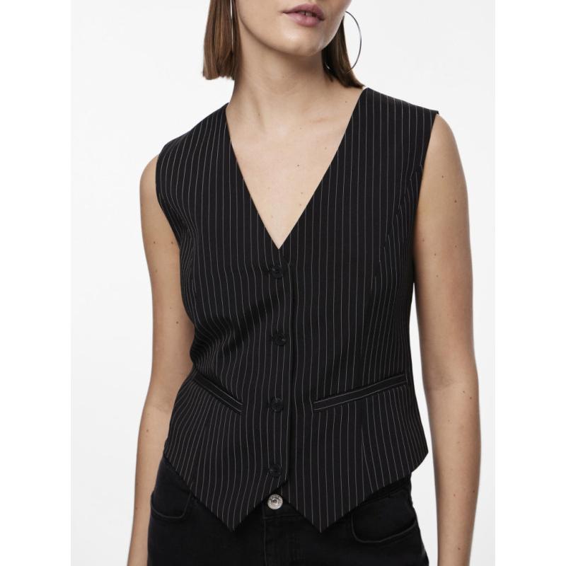 Dame Vest Pcdidi   Black Stripes fra Pieces