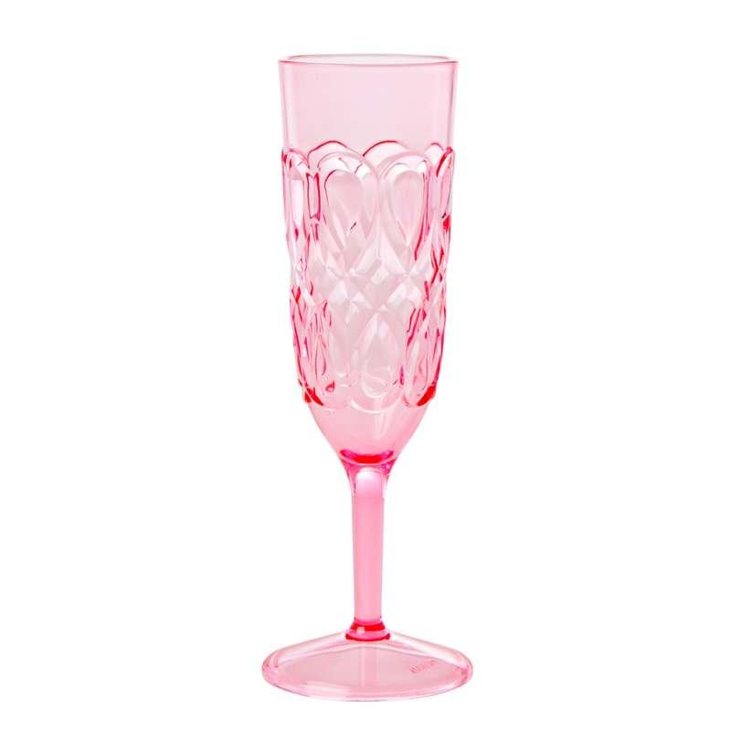Champagneglas I Akryl   Pink fra Rice
