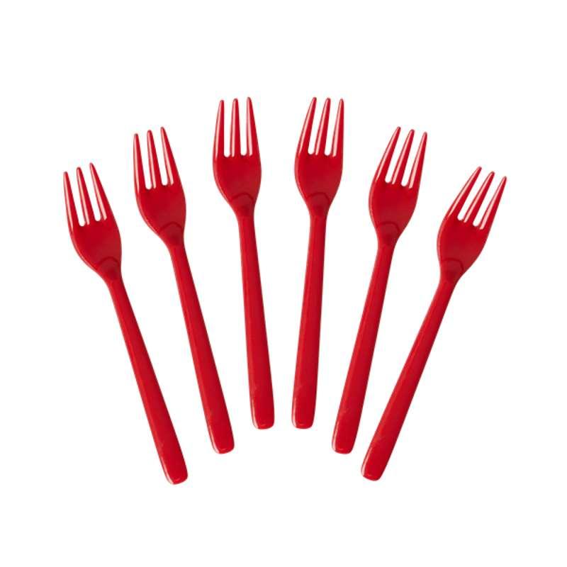 Kagegafler   6 Pak   Candy Red fra Rice