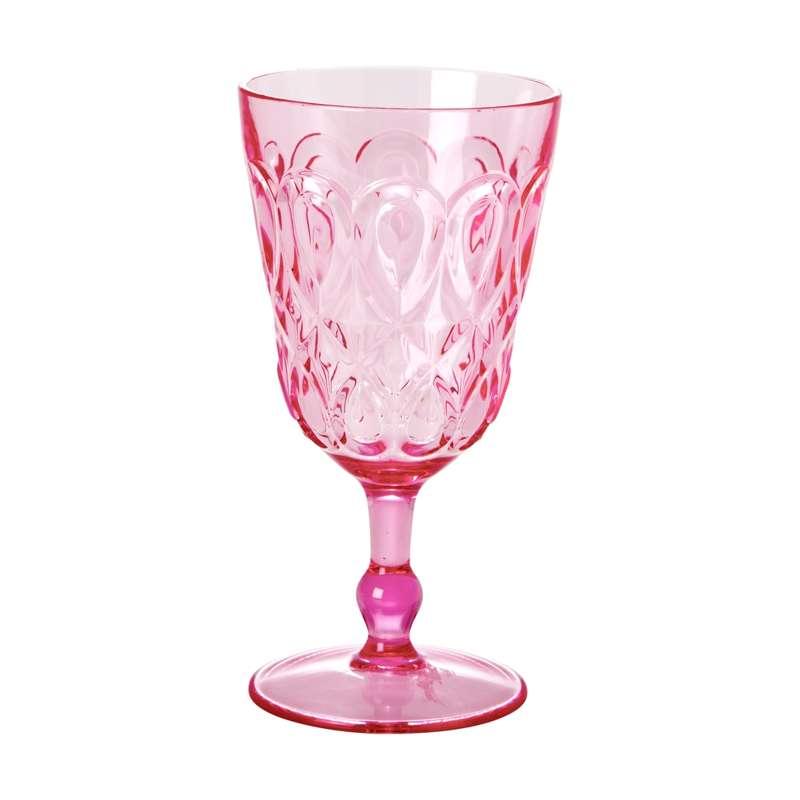 Vinglas I Akryl   Pink fra Rice