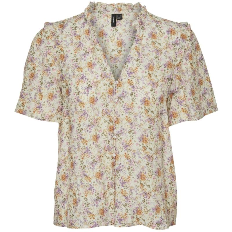 Dame Bluse Vmalia Birch Mini Flower fra Vero Moda