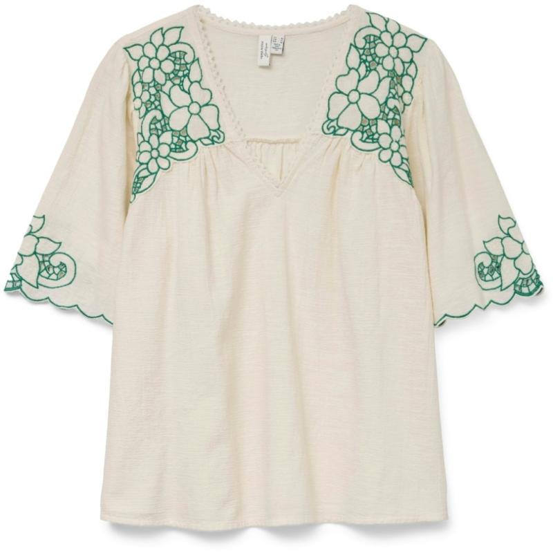 Dame Bluse Vmbridget   Birch Bosphorus Emb. fra Vero Moda