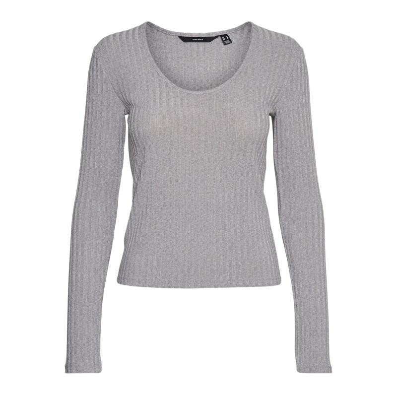 Dame Bluse Vmbritt   Light Grey Melange fra Vero Moda