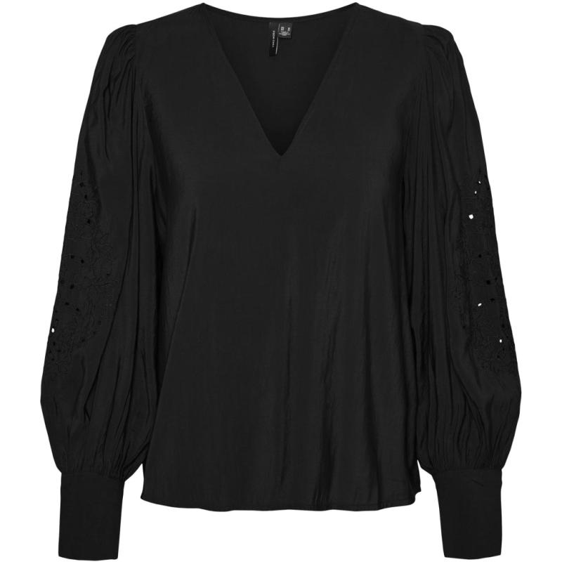 Dame Bluse Vmsani   Black fra Vero Moda