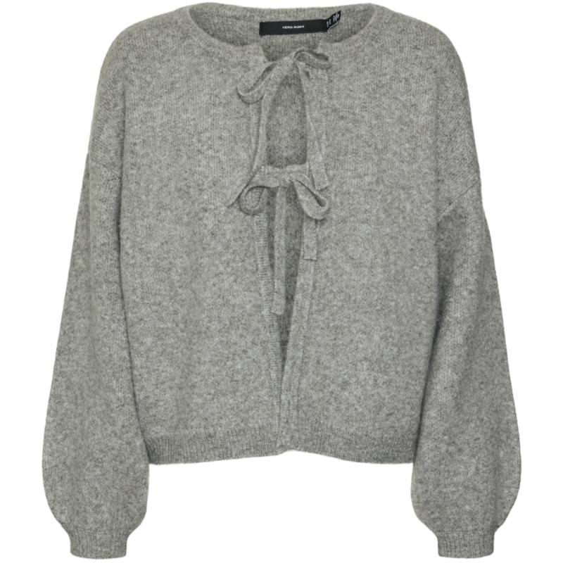 Dame Cardigan Vmbow   Medium Grey Melange fra Vero Moda