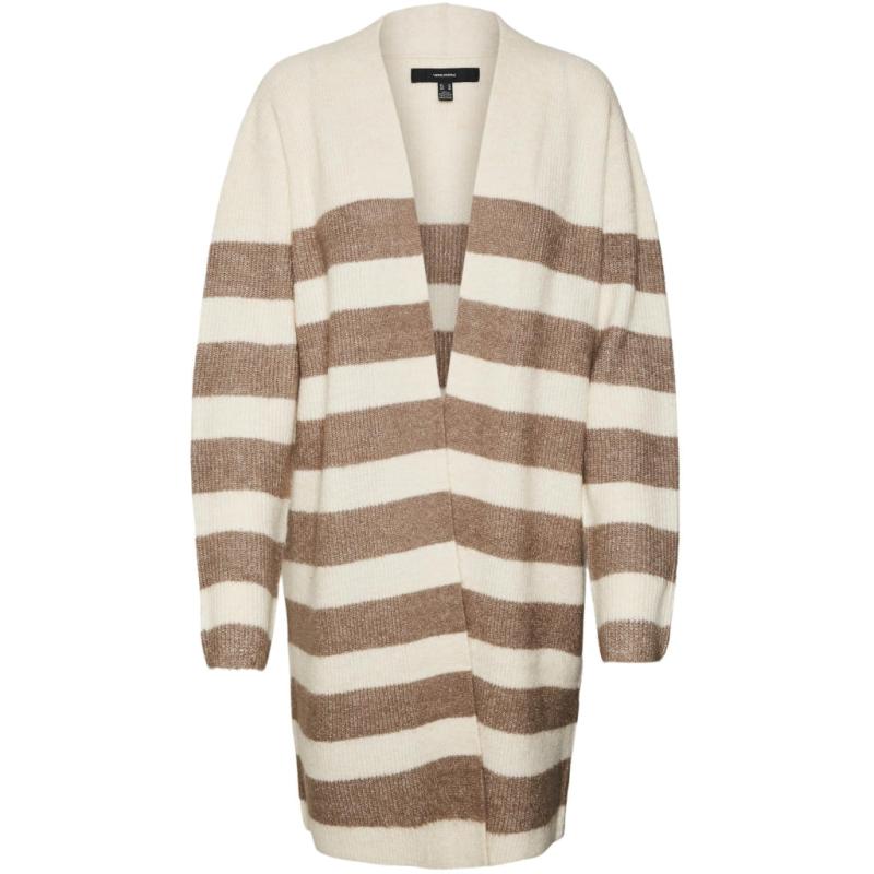 Dame Cardigan Vmphiline   Birch W. Brown Lentil Melange fra Vero Moda