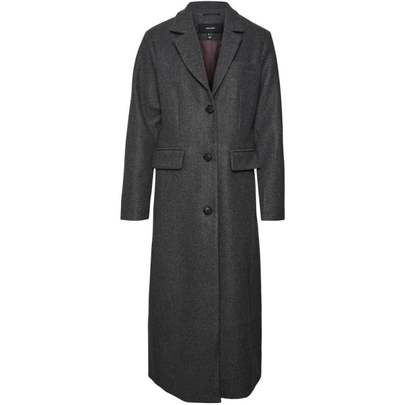 Dame Jakke Vmvincemilan   Dark Grey Melange fra Vero Moda