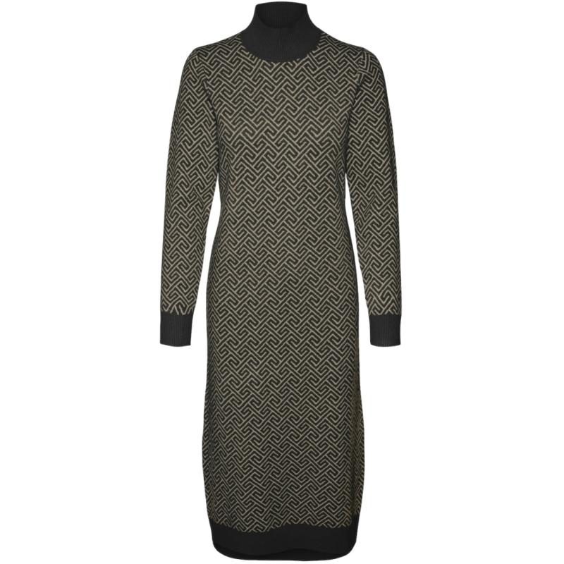 Dame Kjole Vmaria   Black W. Silver Mink Grafic Print fra Vero Moda