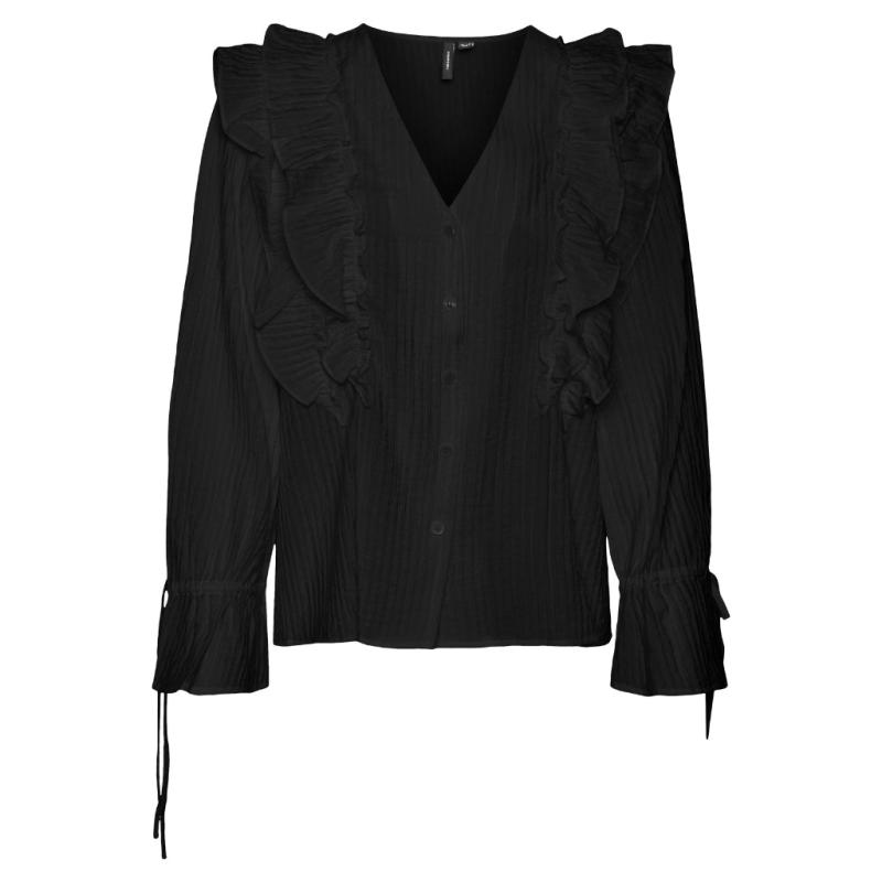 Dame Skjorte Vmkausa   Black fra Vero Moda